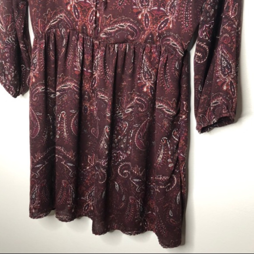 Burgundy Paisley Forever21 Midi Dress - Picture 4 of 8